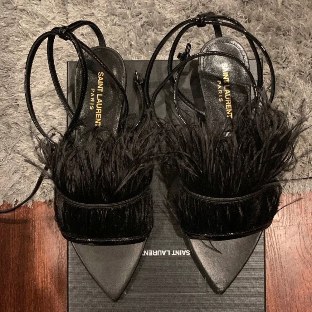 Saint Laurent Feather Sandals